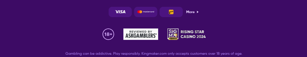 Accepted payment methods — Visa, Mastercard and more