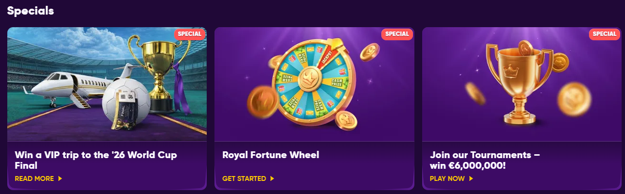 Kingmaker Casino promos — VIP trip, Fortune Wheel, Tournaments