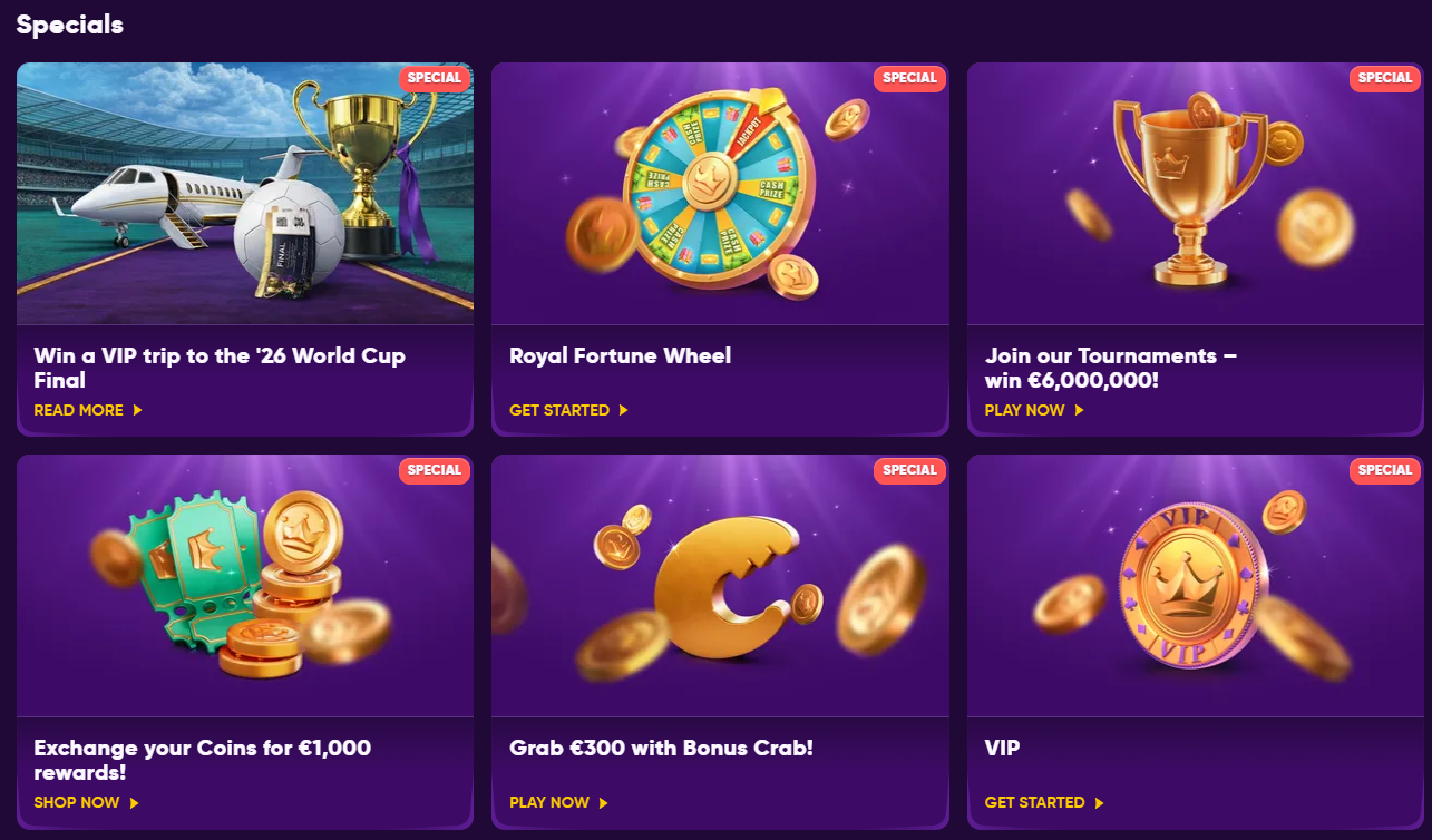 Kingmaker Casino special promotions and VIP offers